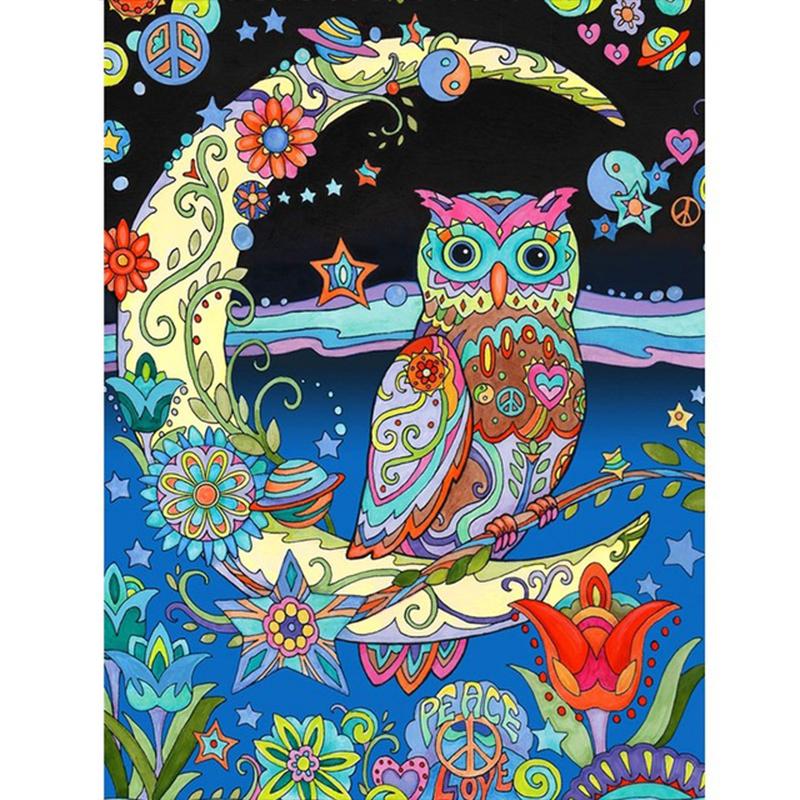 5d Алмазная вышивка Сова Мозаика Набор для вышивки крестом Круглая квадратная алмазная живопись Животное Новое поступление Стразы из бисера Ручная работа Хобби