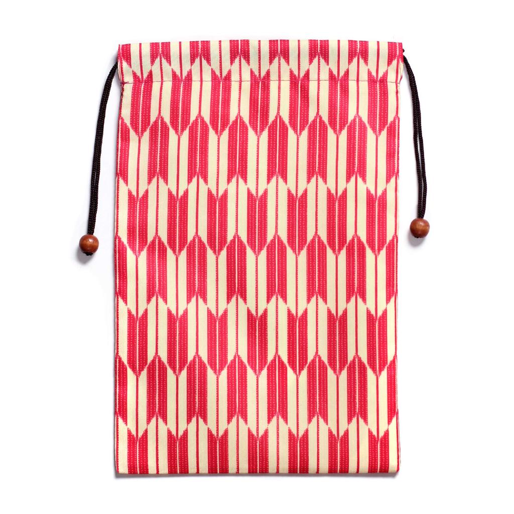 Taniguchi Shoudo Wagami Koji Goshuincho Drawstring Bag with Cherry (Yagasuri Blossoms)