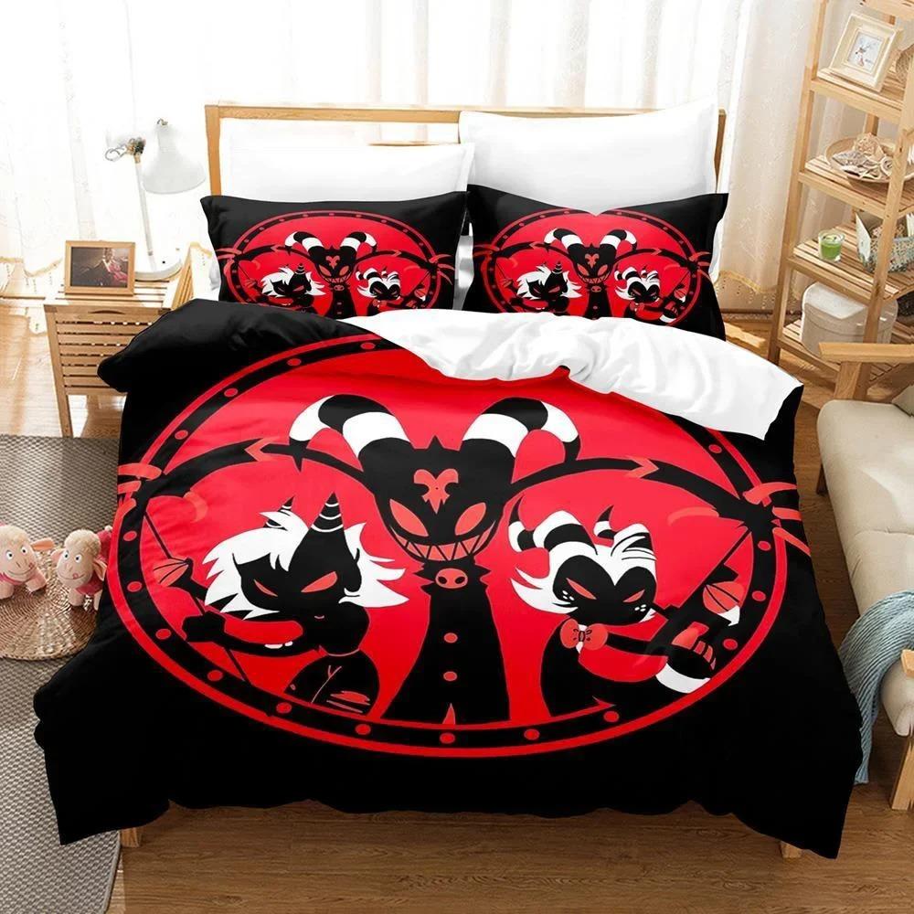 3D Printed Helluva Boss Bedding Set Duvet Cover Cover Single Twin Quilt Adult Kids Bedclothes Cover Home Textile