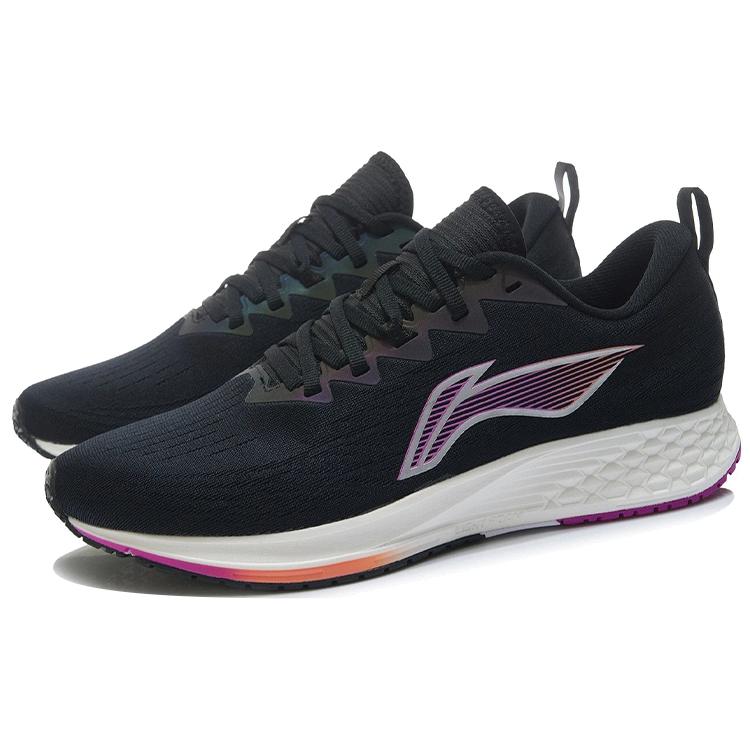 Li Ning Red Hare 4 Удобная ткань Нескользящая Износостойкая Низкие Легкая пена Беговые кроссовки Мужские Фиолетовые ARMR003-10