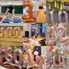 42-дюймовый декоративный розовый алюминиевый фольгированный цифровой воздушный шар с цифрой для украшения дня рождения, принадлежности для девочек на день рождения