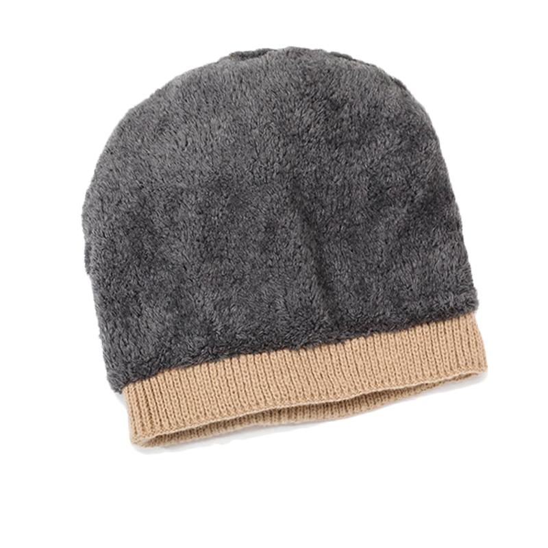 Winter Outdoor Skiing Cold-Proof Hat Scarf Set Velvet Warm Knitted Hat Riding Ear Protection Wool Hat