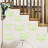 Halloween fluorescent luminous wall stickers luminous pumpkin expressions self-adhesive holiday decoration stickers for living room and bedroom walls
