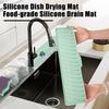 Silicone Drain Pad Faucet Mat Anti-Slip Quick Drying Soap Sink Mat Spill-Proof Countertop Protector Kitchen Utensil Holder