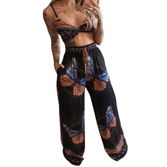 Брюки с широкими штанинами, крутые сексуальные женские широкие брюки, топ-труба, костюм для покупок