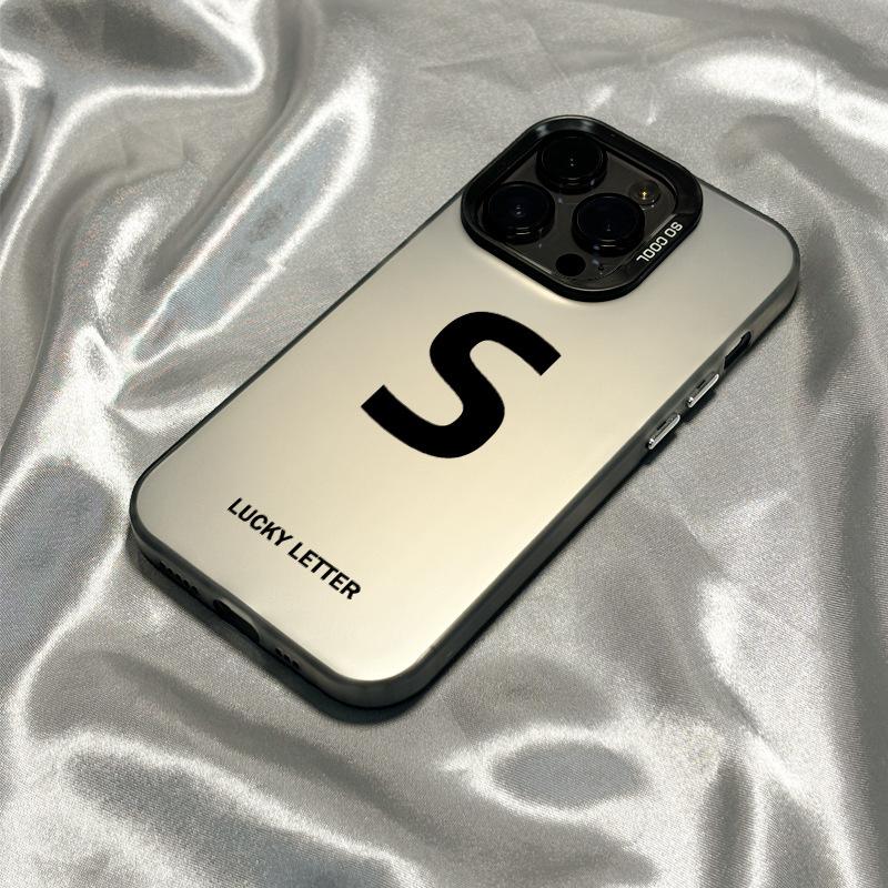 Подходит для чехла мобильного телефона Apple 15promax, новый iPhone14 модный бренд простой счастливая буква 13 продвинутый 12