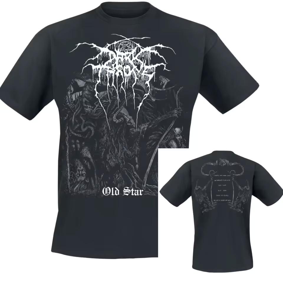 Старая Звезда Darkthrone Футболка Мужская Женская Металл Рок Группа Графическая Футболка 100% Хлопок Летняя Уличная Одежда Топ
