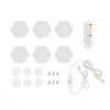 6 комплектов Bluetooth Hex Wall Light RGB 16 миллионов цветов Music Sync APP Remote Control LED Light Panel