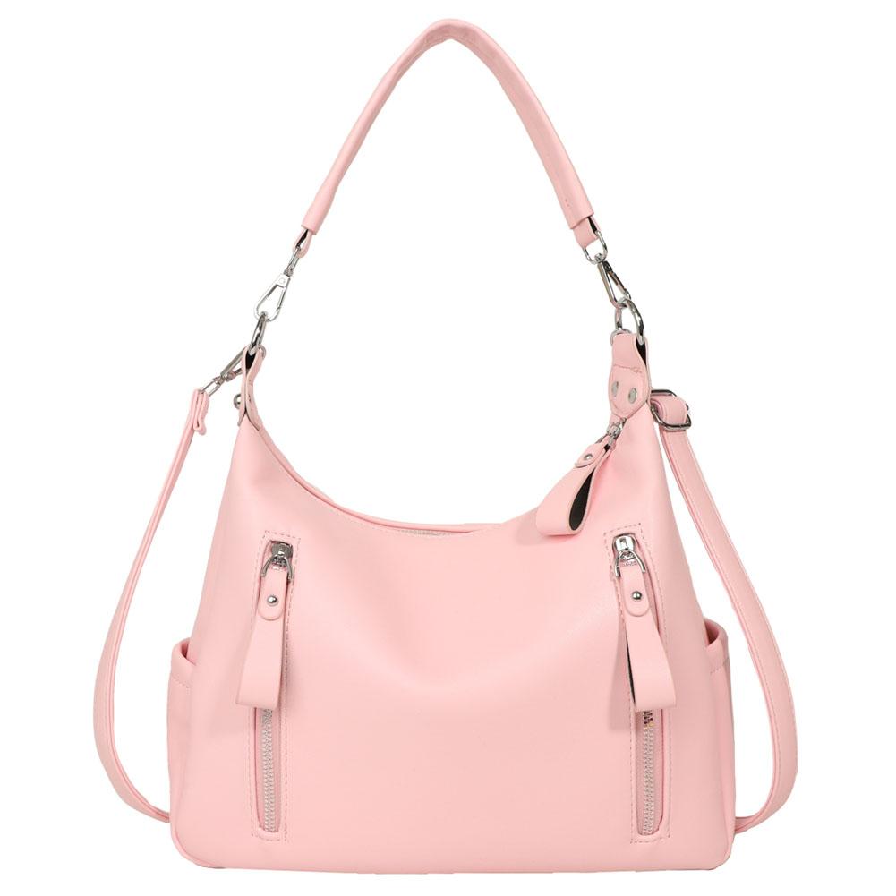 Women Retro Crossbody Bag PU Leather Solid Color Ladies Outdoor Bag (Beige)