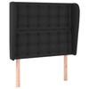 VidaXL Headboard with Ears Black 93x23x118-128 Cm Faux Leather3118034