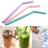 Portable Juice Curved Silicone Beverage Cocktail Reusable Pipe Drinking Straw