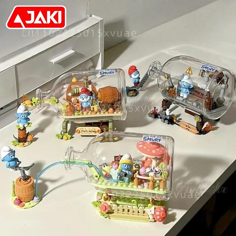JAKI Blue Elf Building Blocks Drifting Bottle Series Anime Cartoon Assembly Toy Model Desktop Decoration Ornament Children Gifts