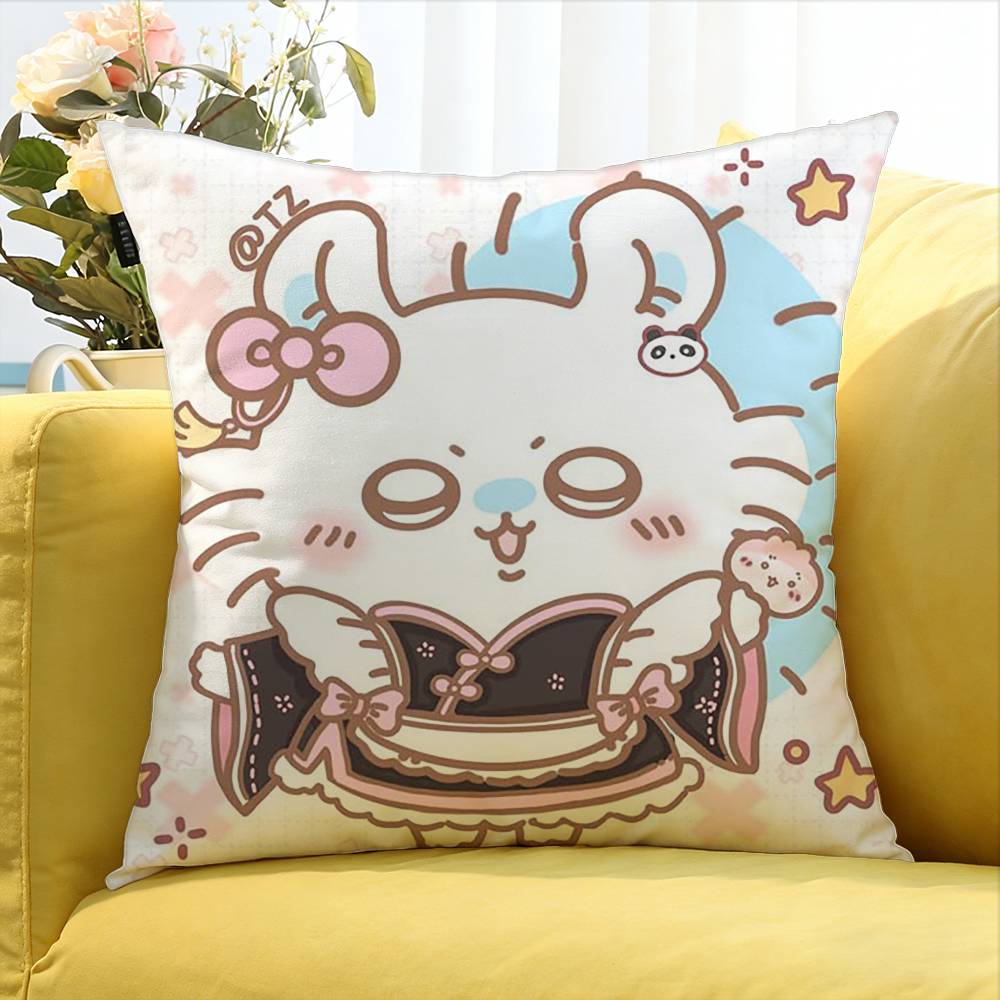 Cute Cartoon Mmomongas Various Sizes Square Pillow Case For Car Home Bedchamber Decor