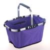 Foldable Shopping Basket Large Capacity Waterproof Aluminium Handle Design Shopping Basket with Side Pockets Picnic Basket