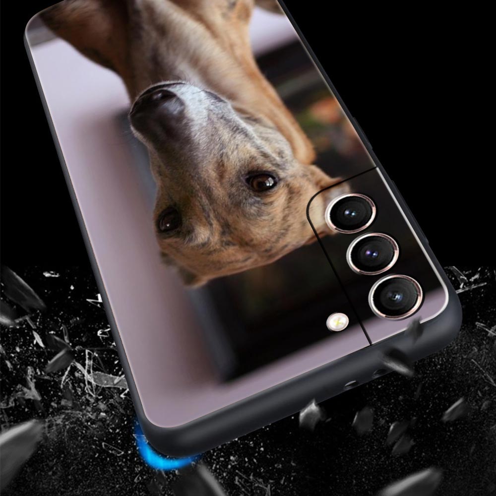 Galgo Greyhound Dog Phone Case For Samsung Galaxy S26 Ultra S25 Plus S24 FE S23 S22 5G S21 S20 Cover Black Soft