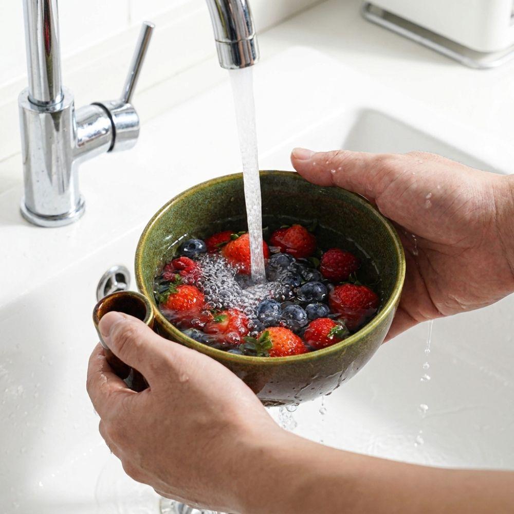 Large Capacity Swirl Berry Washing Drain Bowl Dynamic Vortex Fruit Cleaning Bowl Home Kitchen
