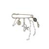 Cross-border jewelry personalized brooch hip-hop millennial style pin starfish shell brooch ins style bag pendant decoration