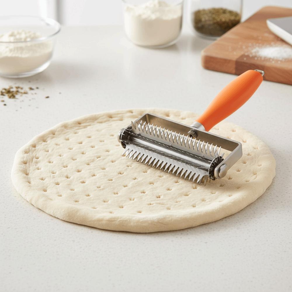 Stainless Steel Pizza Roller Puncher Effort-saving Berry Crusher Pizza Profile Puncher Dough