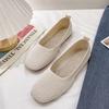 Solid Color Slip On Mesh Loafers Stretch Knitted Ballet Flats Women Casual Soft Bottom Shallow Boat Shoes Classic Moccasins