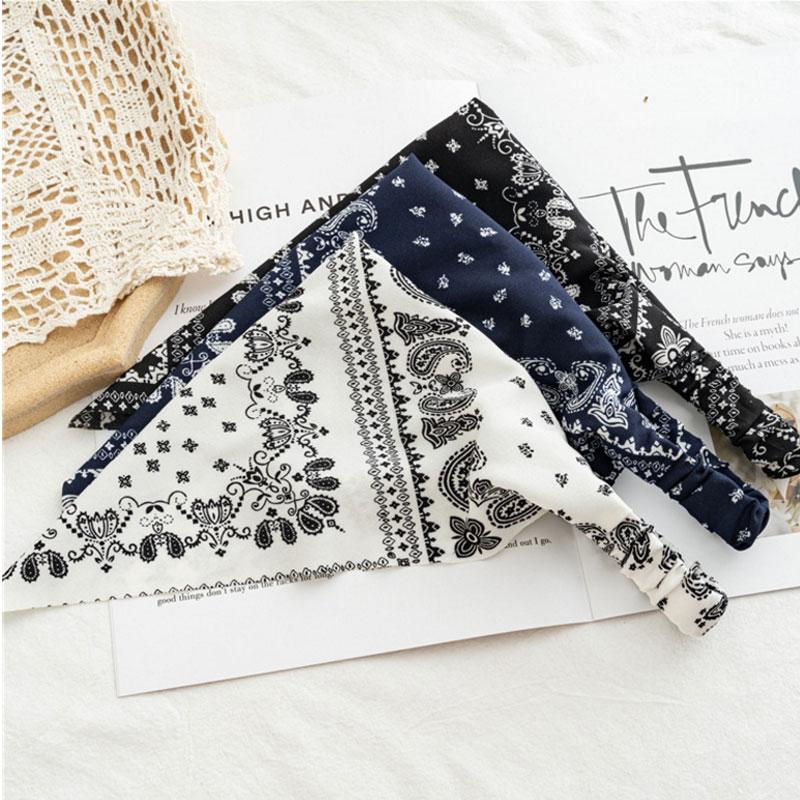 Triangle Bandanas Bandana Print Twisted Headband Hairband Hair Wrap Turban Headwrap Paisley Headwear