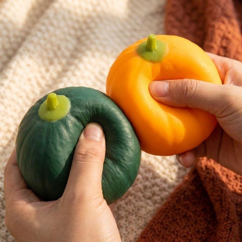 Realistic Simulation Pumpkin Squishy Toy Sensory Design Fruit Squeeze Toy Halloween Decor