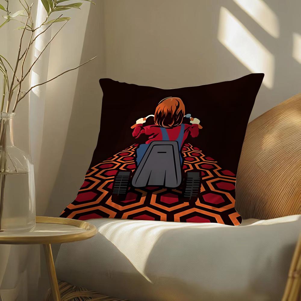 Horror Movies T Linghting The SShinings Cushion Cover Silky elegant Comfort Sofa Bed Invisible zipper Beach pillowcase