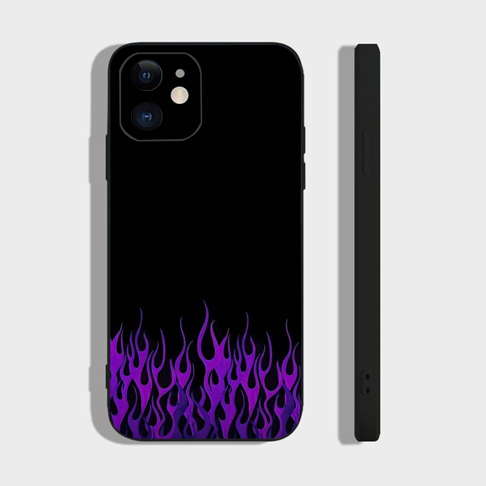 Огонь Для iPhone 13,17,11,12,16,14,15,Plus,Pro Max Мягкий Силиконовый Черный Чехол для Телефона