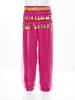 Kids Girls Belly Dance Performance Pants Sequined Dots Chiffon Trousers Bloomers with Tassels Waist Chain Hip Scarf