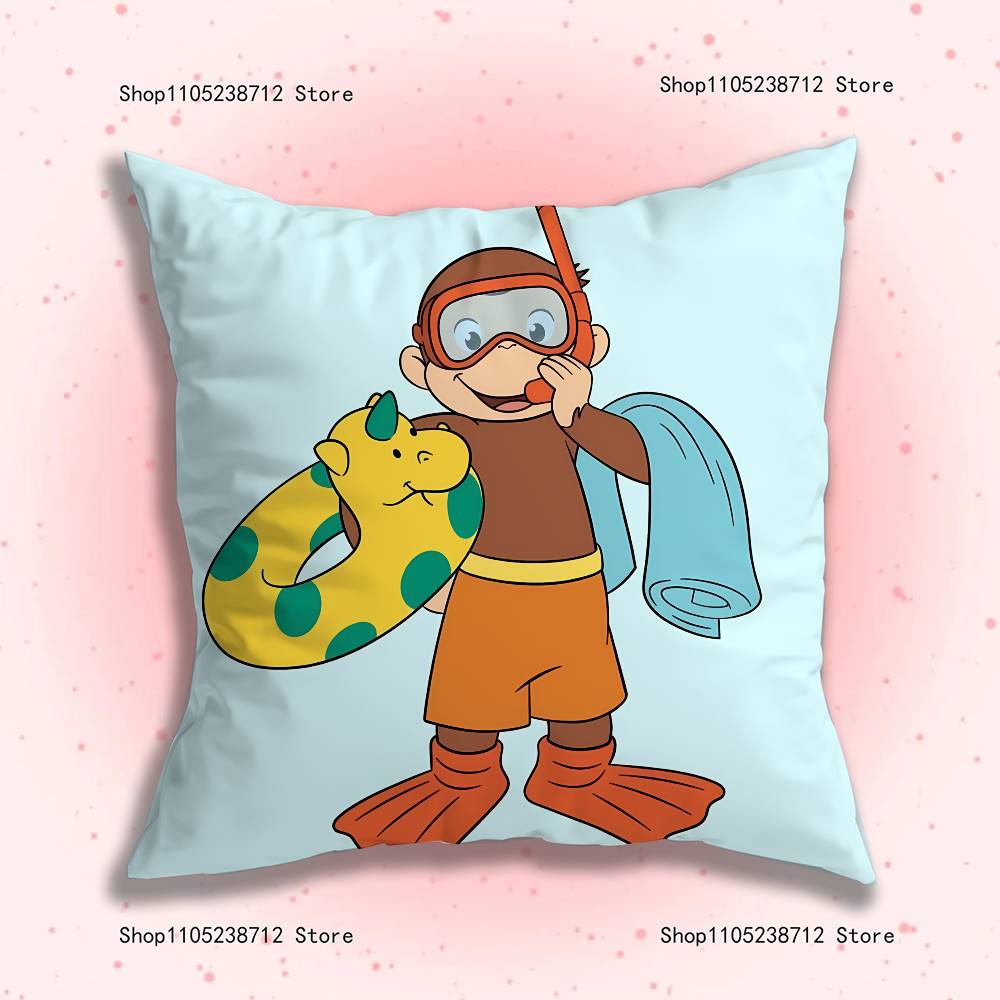 C-Curious Mokey G-George Наволочка Наволочка Подушка Плюшевый Мальчики Девочки Мультфильм Аниме Каваи Декор Детский День Рождения Милые Подарки