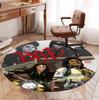 Michael Jackson Pattern Round Rug, Indoor/Outdoor Mat, for Picnic, Gameroom, Bedroom, Office, Living Room, Home Decor Carpet, Birthday Gift