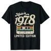Made In 1978 Limited Edition All Original Parts Aged To Perfection Vintage Fashion Tshirt Clothing Casual Basic T-shirts