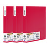 Melive D-ring Binder File 3-hole, Red, 3 Pcs.