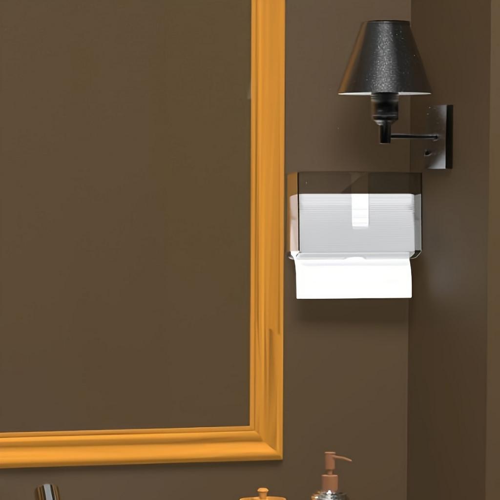 Коробка для бумажных салфеток для лица с крышкой Стол Прозрачный Диспенсер для сушильных листов Прямоугольный для столов Столешница Туалетный столик Спальня Комоды