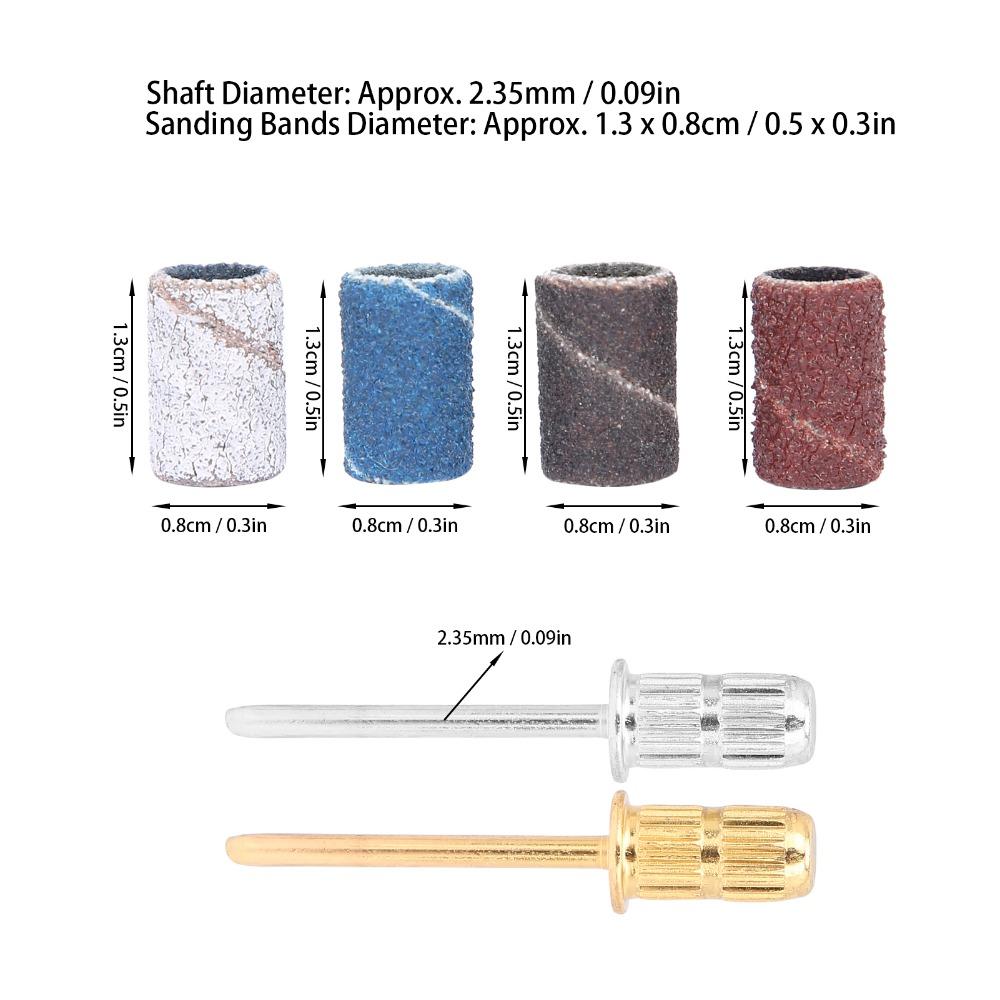 400 Pcs Grinding Sand Nail Sanding Bands Fine Grit Manicure Sanding Bands Salon Use