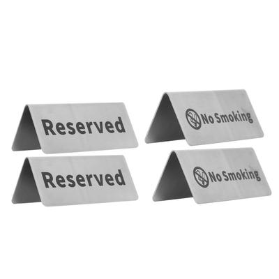 Настольная вывеска из нержавеющей стали, двусторонняя универсальная серебряная настольная вывеска для карточек для вечеринки, свадьбы, Ho