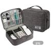 Multifunctional Travel Storage Bag with USB, Data Cable, and Charger Holders for Mobile Devices and Hard Drives