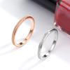Кольца из титановой стали цвета розового золота с пескоструйной обработкой для пар - Женская модная бижутерия