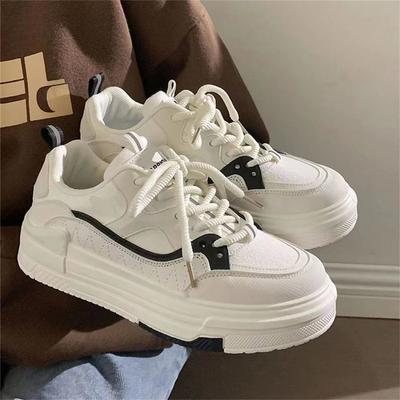 Новые летние женские туфли Muffin с толстой подошвой в тон, простые и стильные повседневные спортивные белые туфли для женщин, оптовая продажа