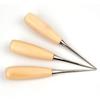 Handmade DIY Leather Awl with Solid Wood Handle and Sheath - Sewing Hand Tool