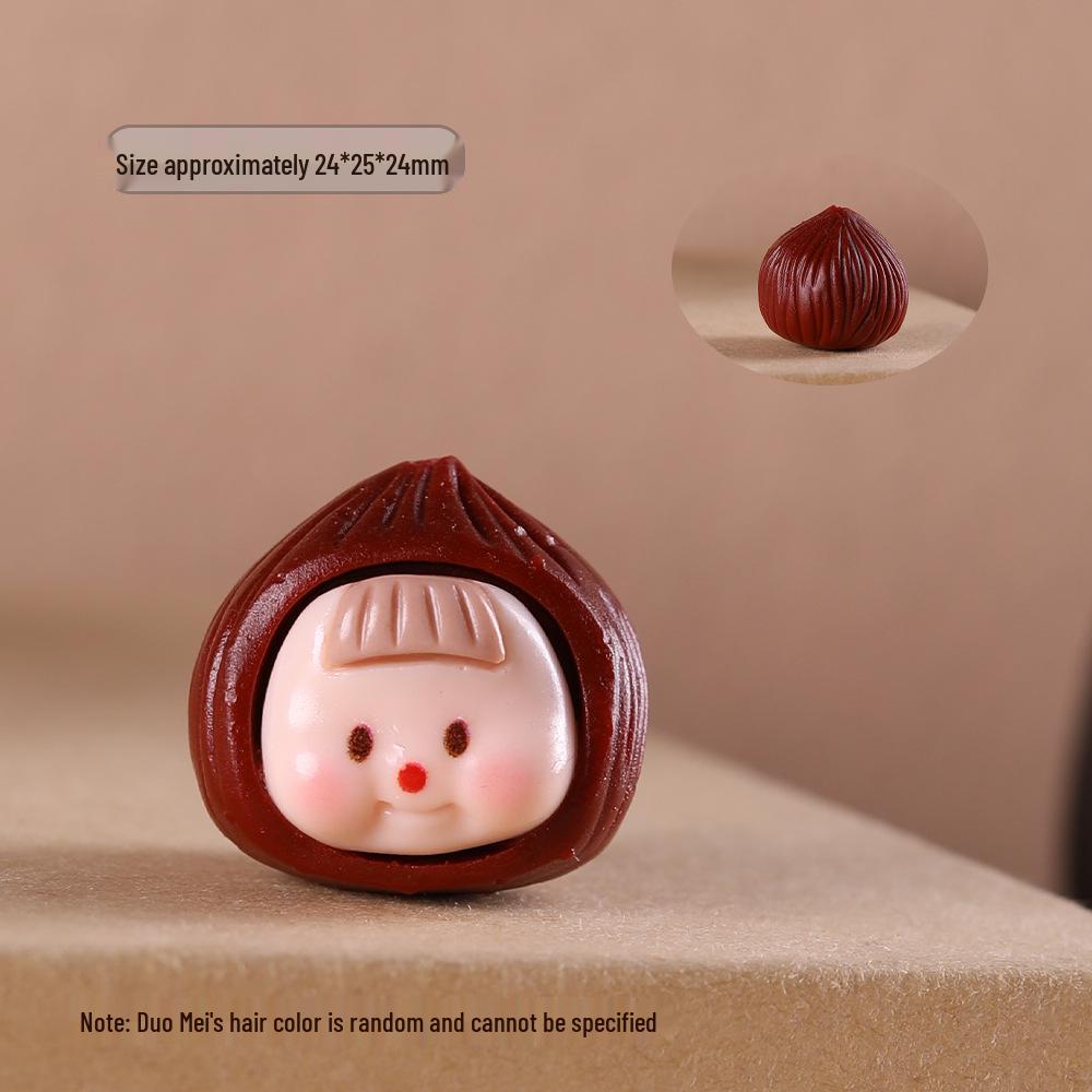 Кулон из палисандра в виде мультяшного каштана, сестры чеснока, из зеленого сандала, цепочка для мобильного телефона