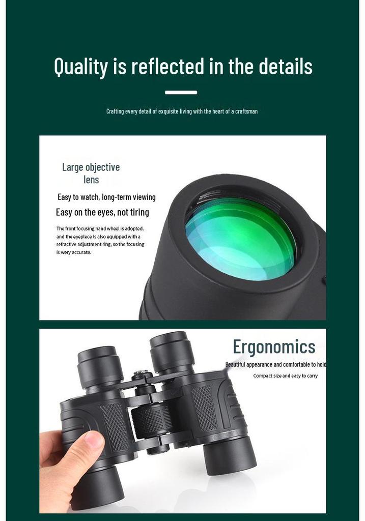 HD Magnification Binoculars: Ultra Clear, Low Light, Professional Grade for Outdoor, Concert, and Bird Watching