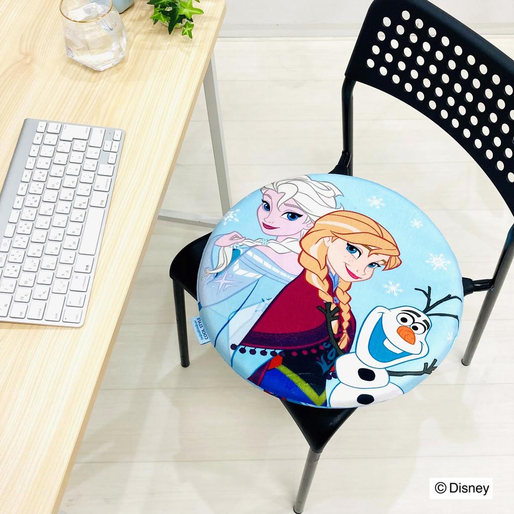 MORIPiLO Morishita Disney Frozen Подушка для сиденья Подушка для стула 40x40 см круглая крутая пена с эффектом памяти Товары с персонажами Disney Princess Синий 4621382