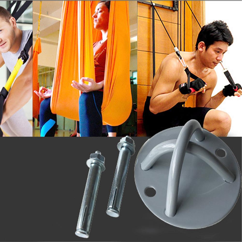2-hole Wall Mount Bracket For Suspension Straps Ceiling Anchor Mount With 2 Self-tapping Screws / 2 Expansion Screws