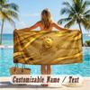Custom Text Beach Towel, Soft Absorbent Swimming Multi-use TowelGalatasaray FC