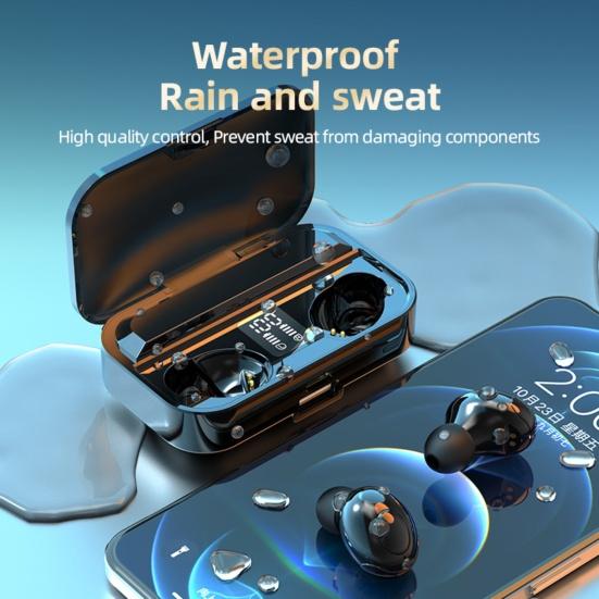 НОВЫЕ TWS Мини Bluetooth Наушники Стерео Звук Беспроводные Наушники Водонепроницаемая Спортивная Гарнитура Светодиодный Дисплей С Power Bank