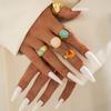 5Pcs Retro Vintage Ring Set Gold Tone Adjustable Ethnic Rings Gift Boho Open Rings for Women