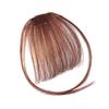 French Thick Natural Straight Blunt Bangs for Women Cheap 3D Silk Base Closure Remy Hair Extensions with Indian Fringe Clip