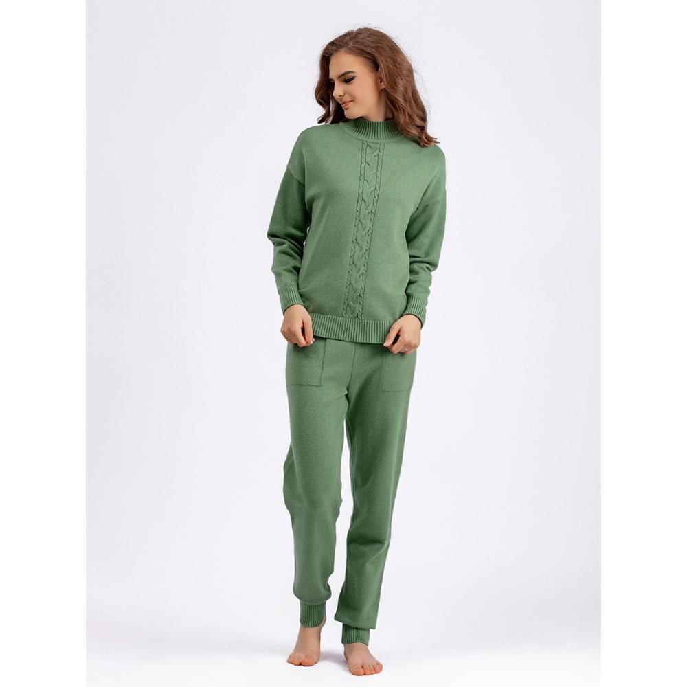 GMXIA Women's Autumn and Winter Semi-high Neck Twisted Knit Set, Casual Sweater, Pullover, Two-piece Set