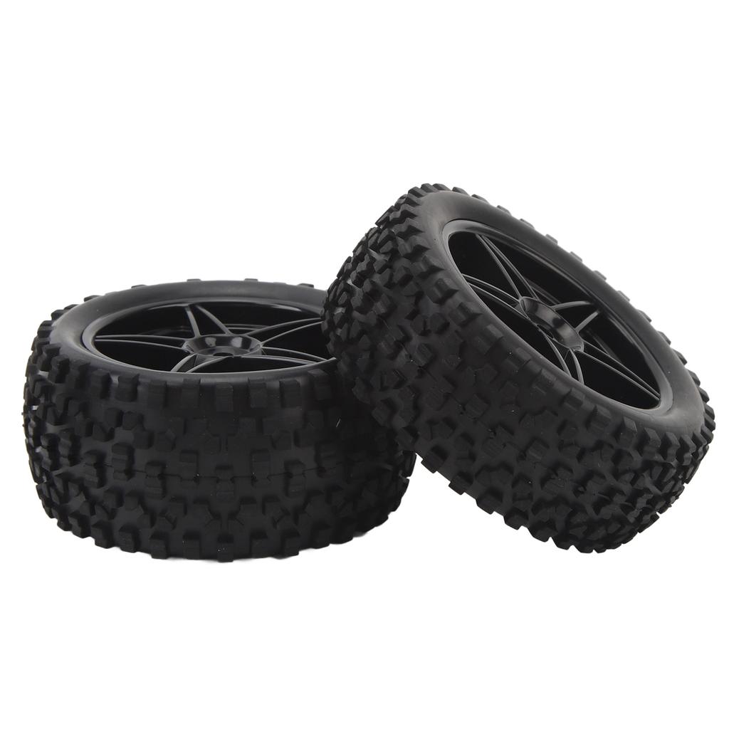 4PCS 85mm 33mm Front RC Truck Wheels 85mm 42mm Rear Off Road Tires with 5 Star Rims for Axial 1/10 R