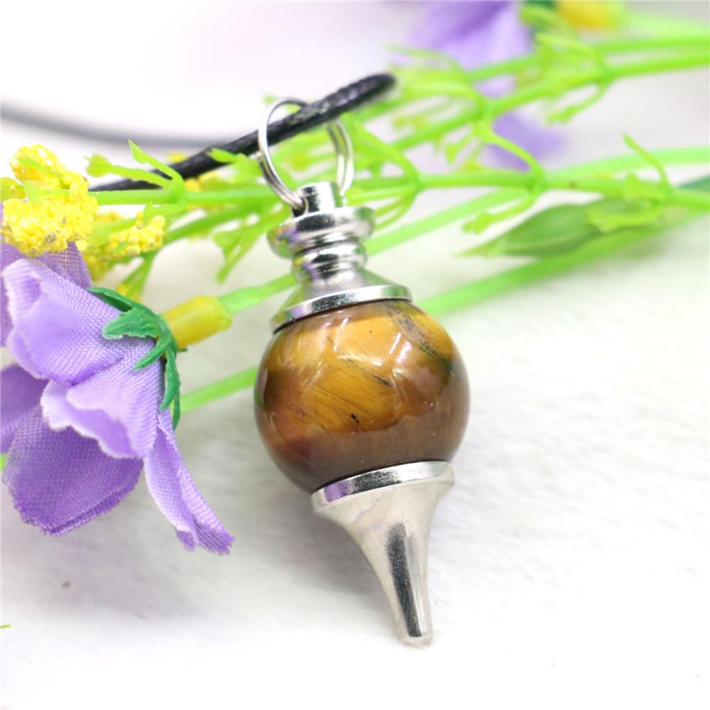 18X40 мм гвоздь круглый тигровый глаз кулон ожерелье натуральный камень сплав черная веревочная цепочка выдвижная застежка для женщин дизайн ювелирных изделий